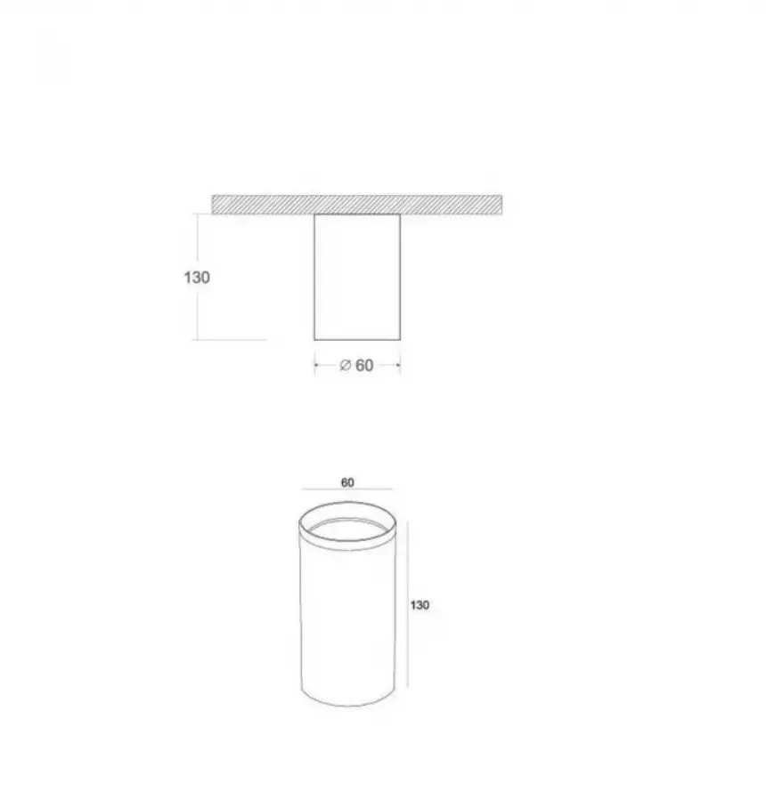 Lampada da Soffitto GU10 Focus Cilindro Nero Maytoni