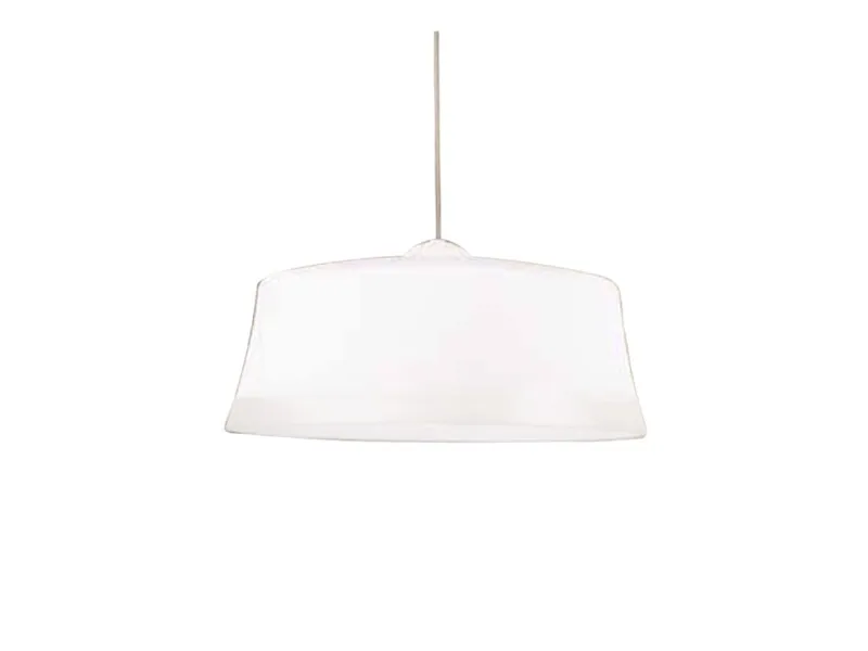 Lampadario a sospensione Granada E27 in vetro bianco Ø 40 cm