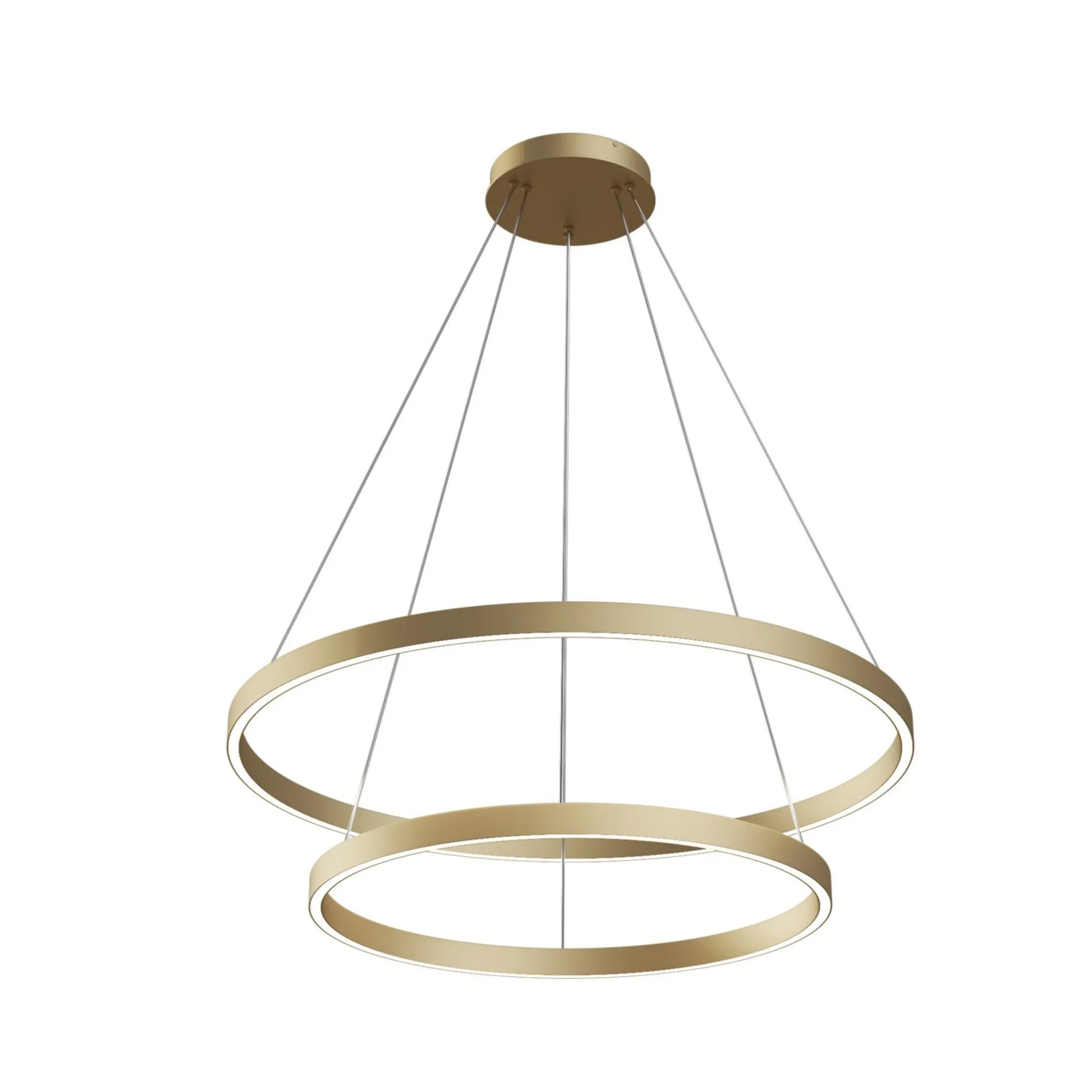 Lampadario a Sospensione Moderno Rim 2 Anelli Led Ottone Maytoni