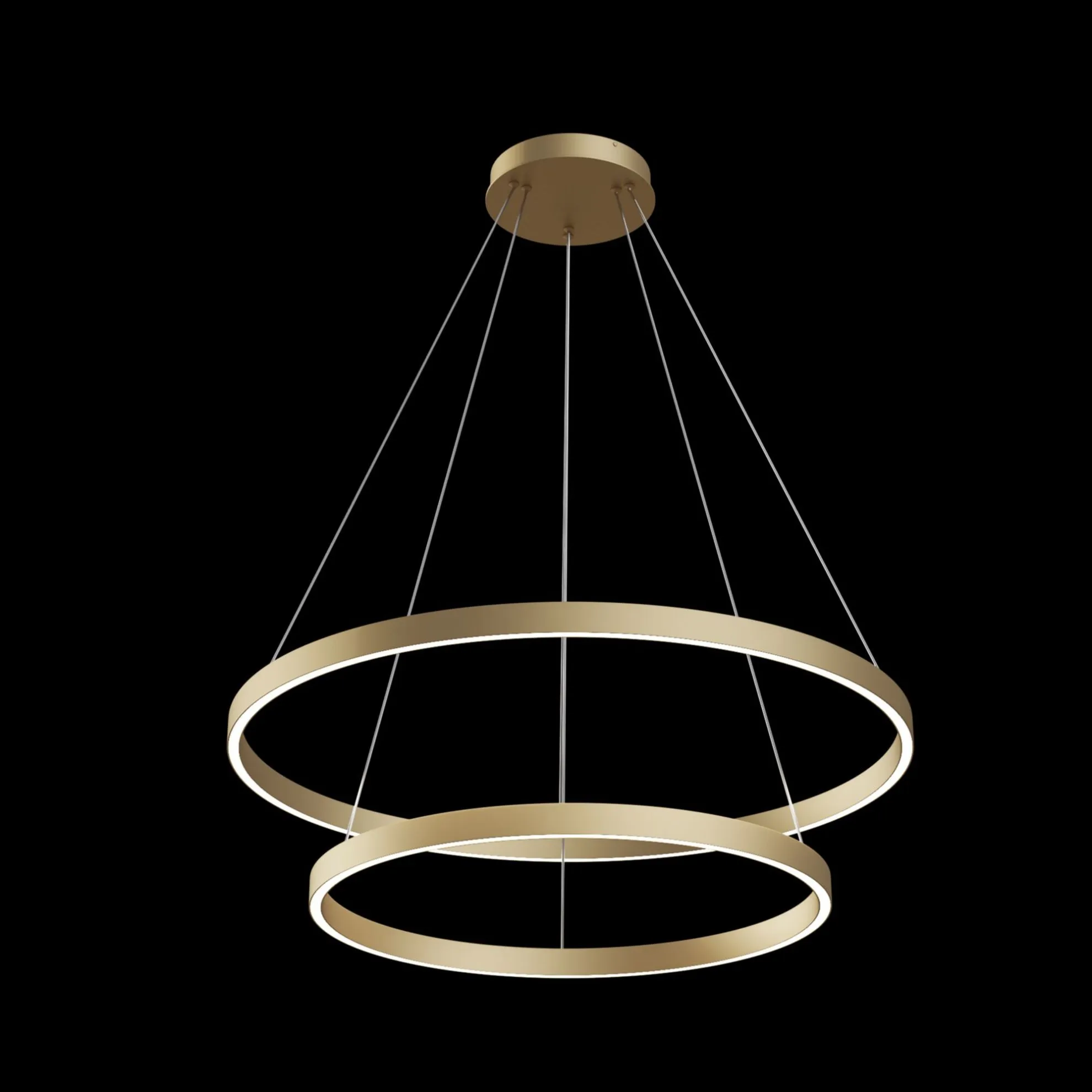 Lampadario a Sospensione Moderno Rim 2 Anelli Led Ottone Maytoni