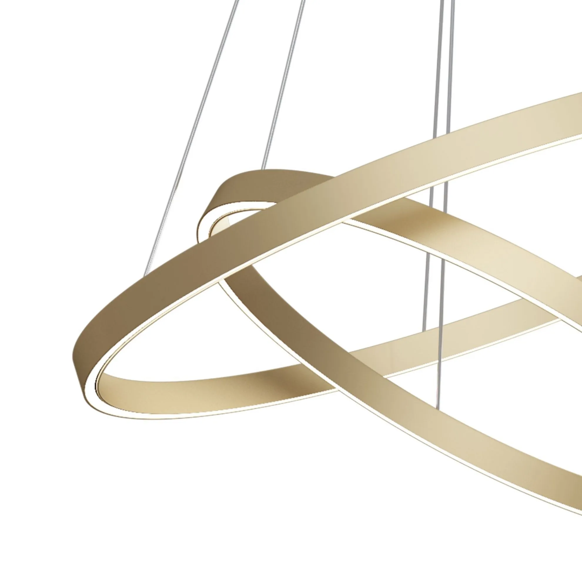 Lampadario a Sospensione Moderno Rim 2 Anelli Led Ottone Maytoni