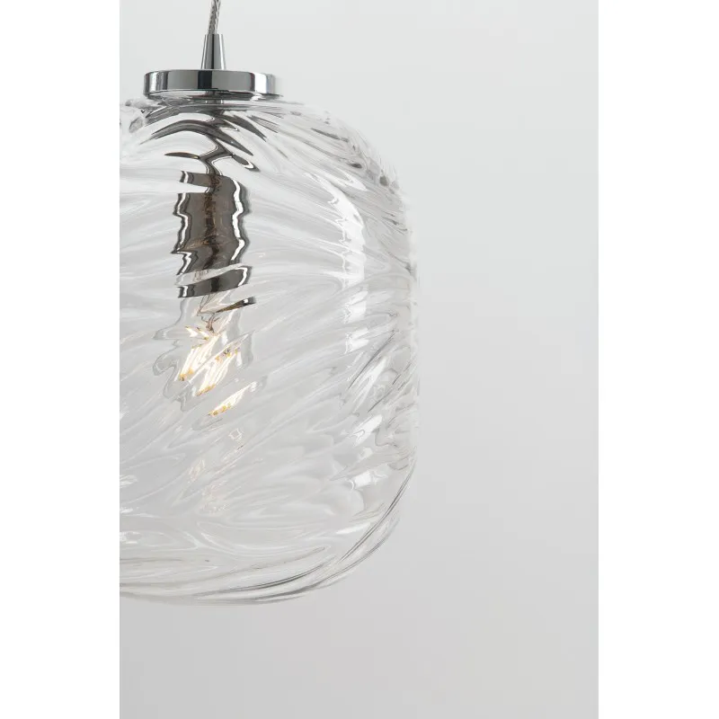 Lampadario a sospensione Trasparente 2Xe27 20,5X250X9Cm