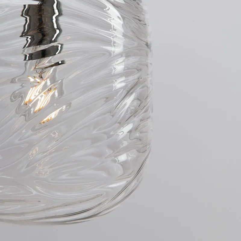 Lampadario a sospensione Trasparente 2Xe27 20,5X250X9Cm