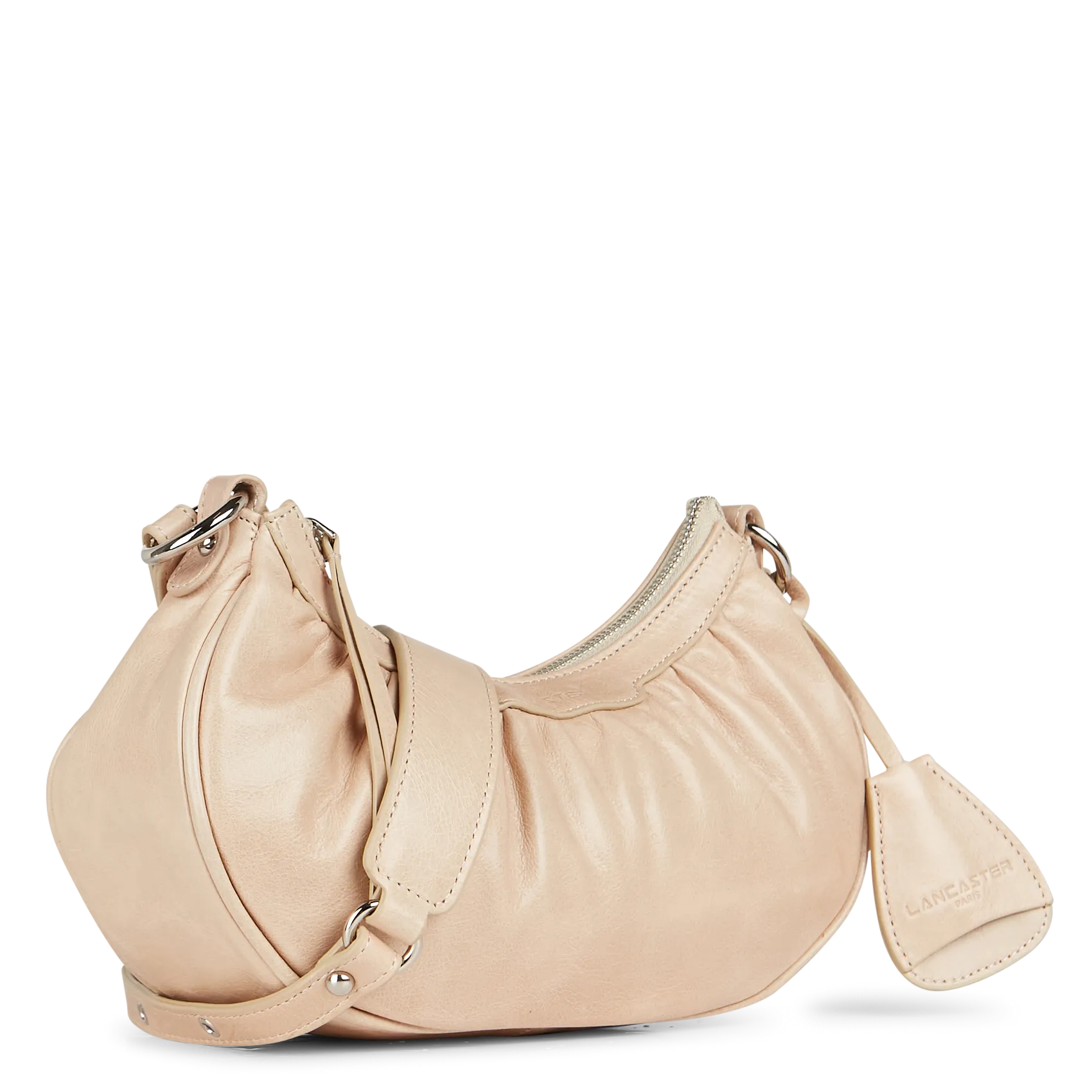  LANCASTER PARIS   RETRO & GLAM - Borsa mezza luna in pelle | Beige