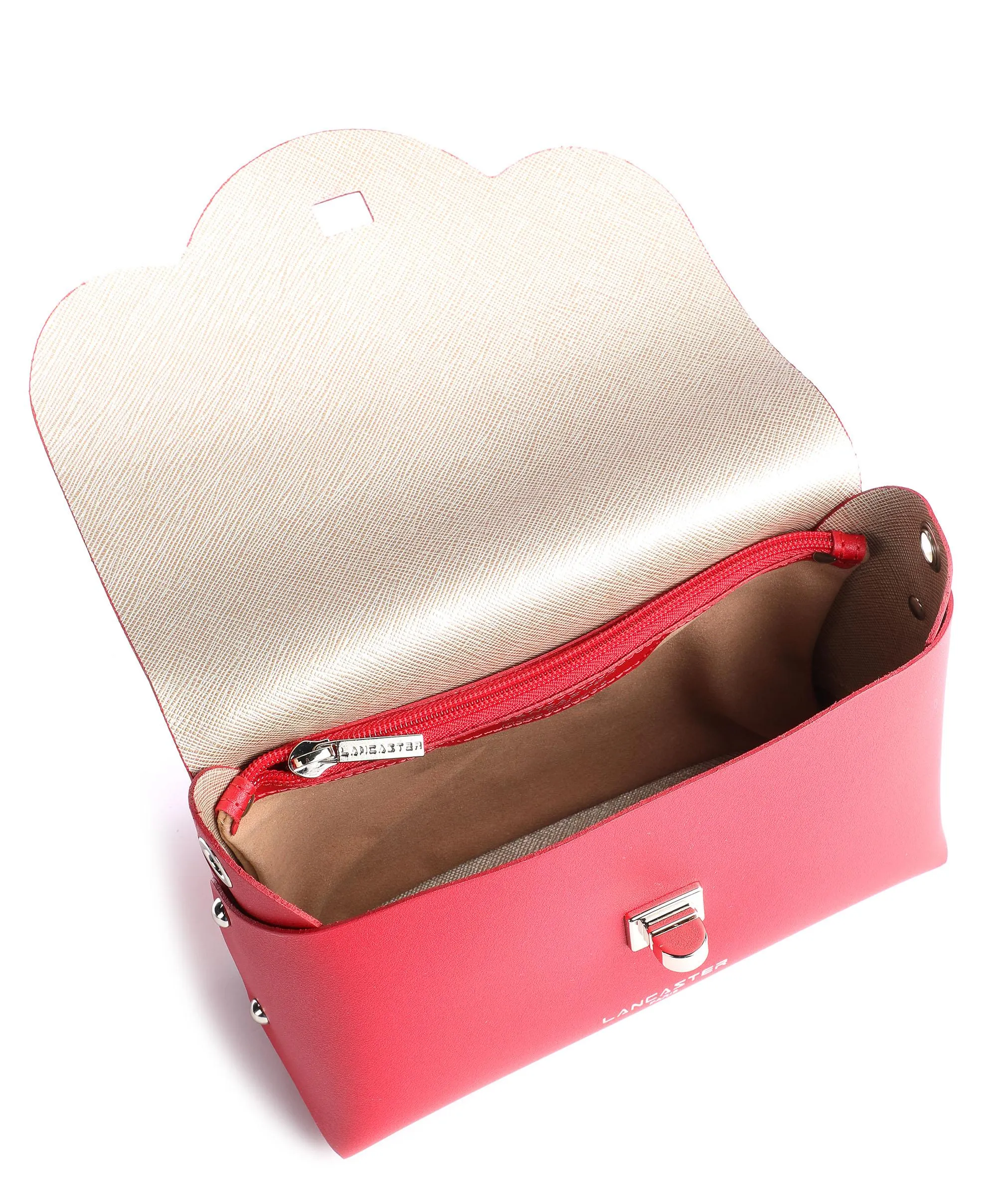  Lancaster Pur & Element City Flore Borsa a tracolla pelle bovina rosso  