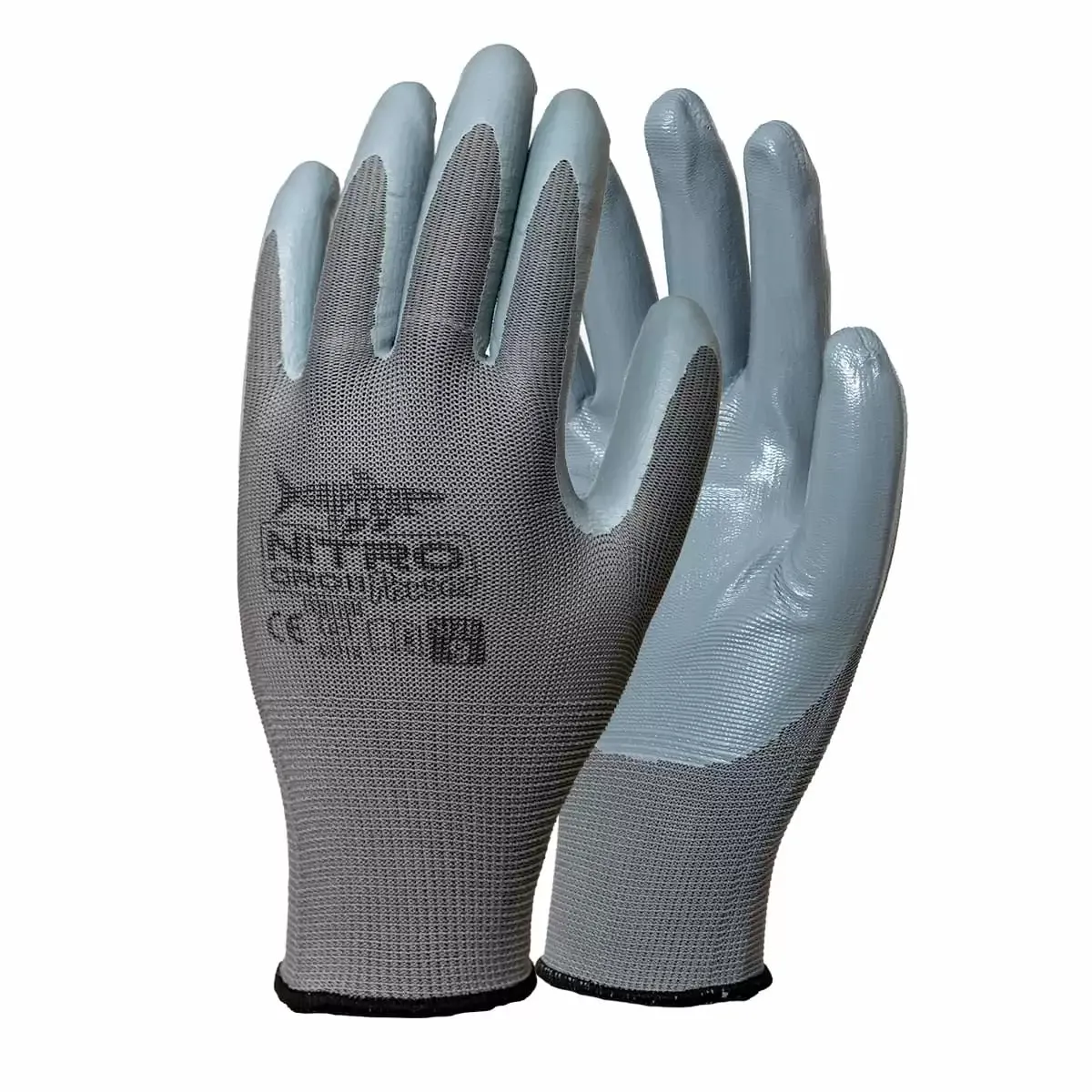 Laurus Guanti da lavoro, guanti protettivi con rivestimento in nitrile resistenti alla abrasioni e ai tagli, taglia 10