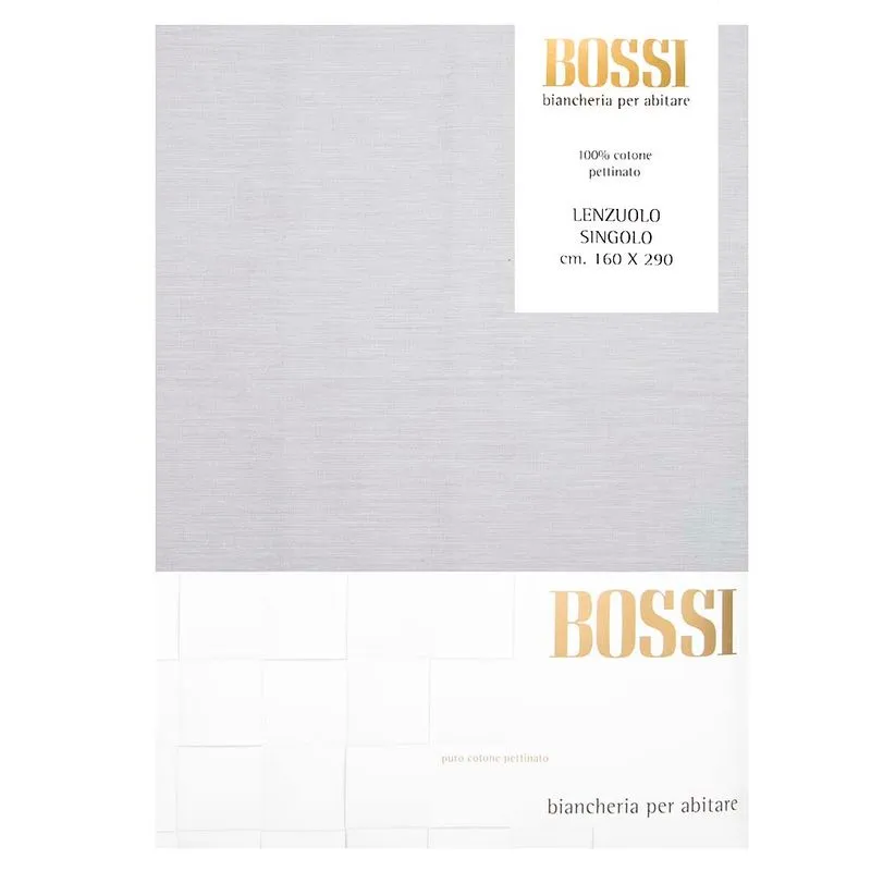 Lenzuolo di sotto una piazza 90x200 con angoli grigio 5795 