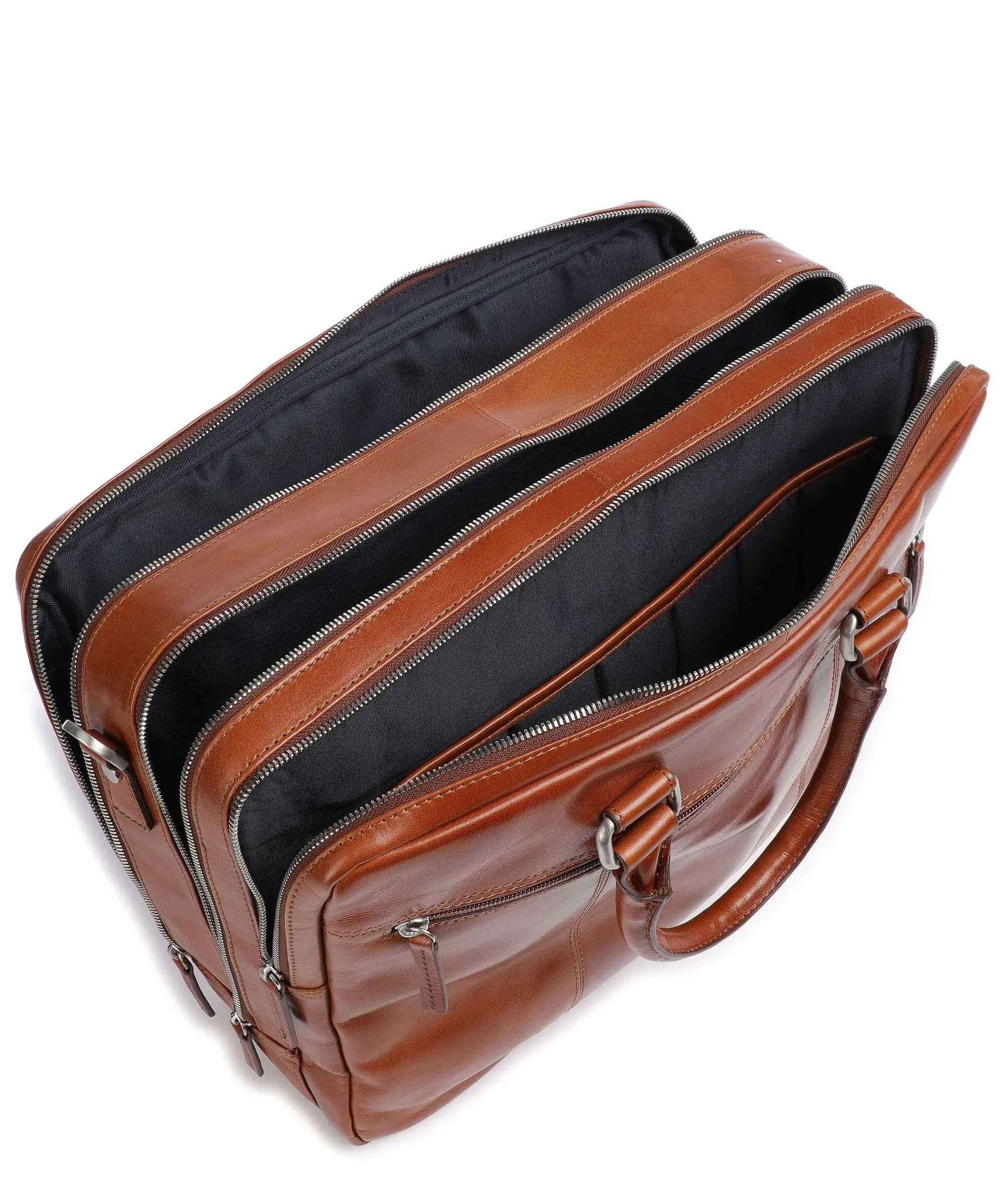  Leonhard Heyden Cambridge Cartella 15″ pelle di vacchetta finemente grana cognac  