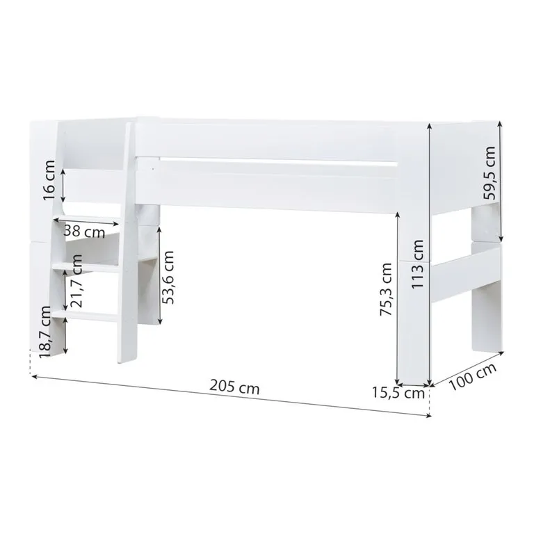 Letto mezzo-alto Steens for Kids