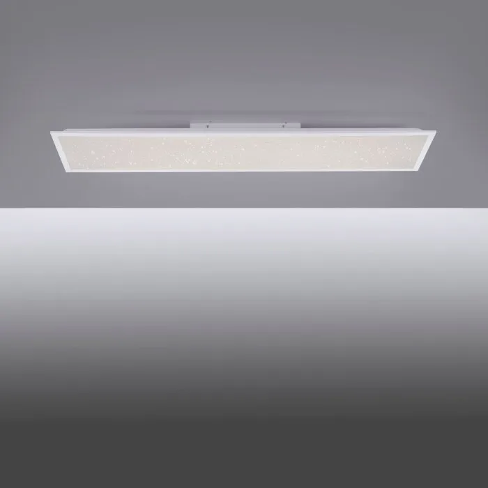 Leuchten-Direkt STARRYFLAT Plafoniera LED Bianco, 1-Luce, Telecomando