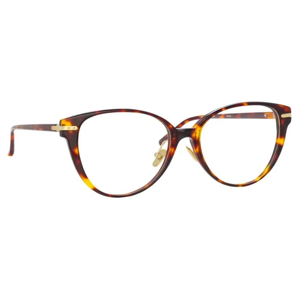 Linda Farrow - Occhiali da Vista Linear Arch Cat Eye in Tartaruga - LF26C2OPT - Linda Farrow Eyewear