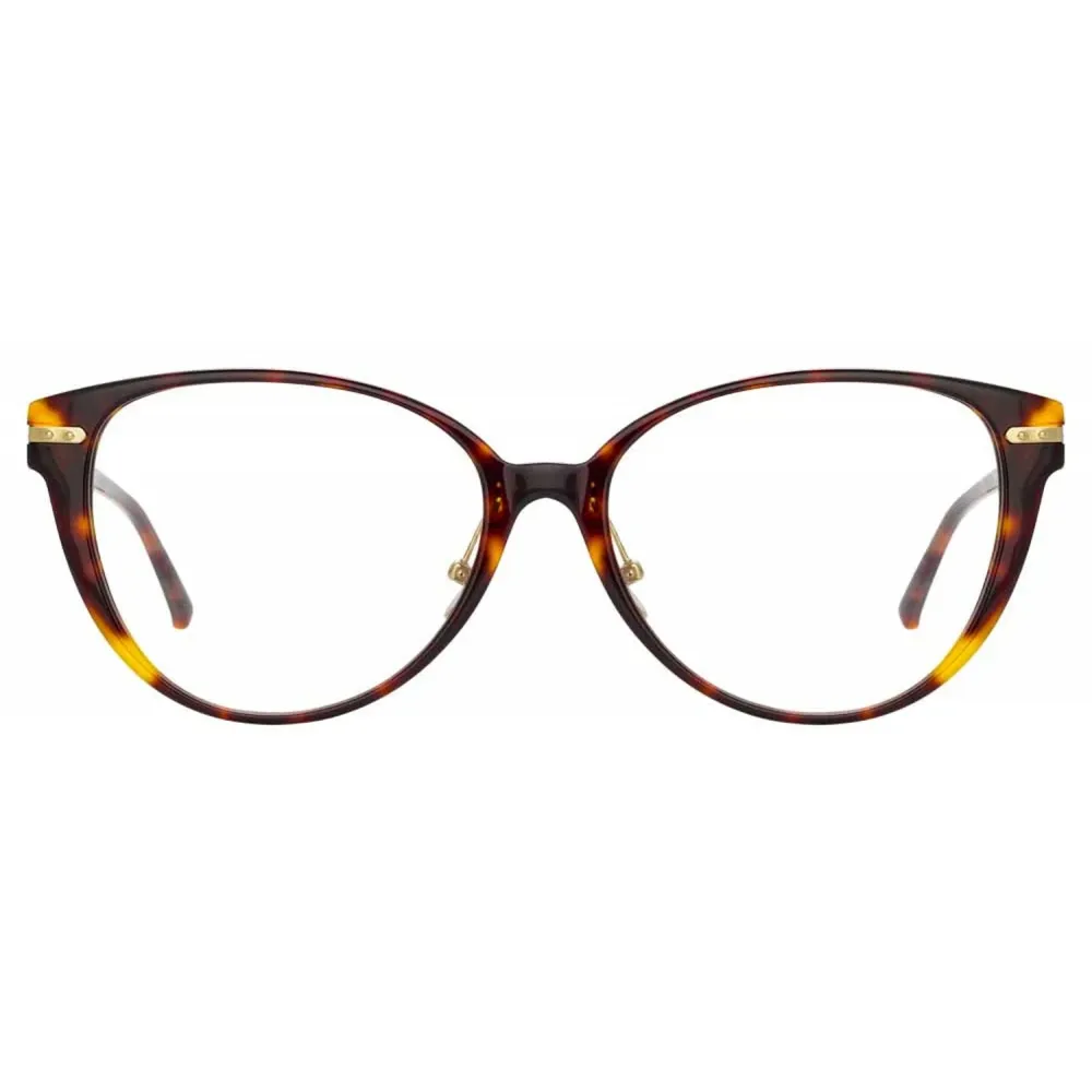 Linda Farrow - Occhiali da Vista Linear Arch Cat Eye in Tartaruga - LF26C2OPT - Linda Farrow Eyewear