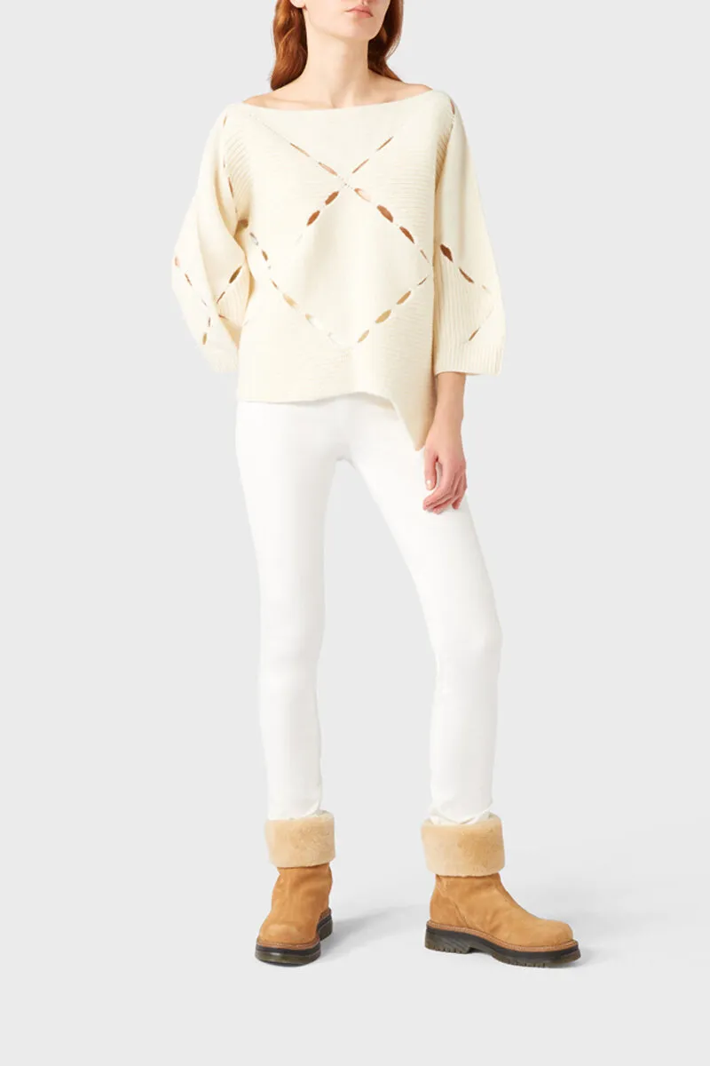 LIVIANA CONTI Maglia rombi lana