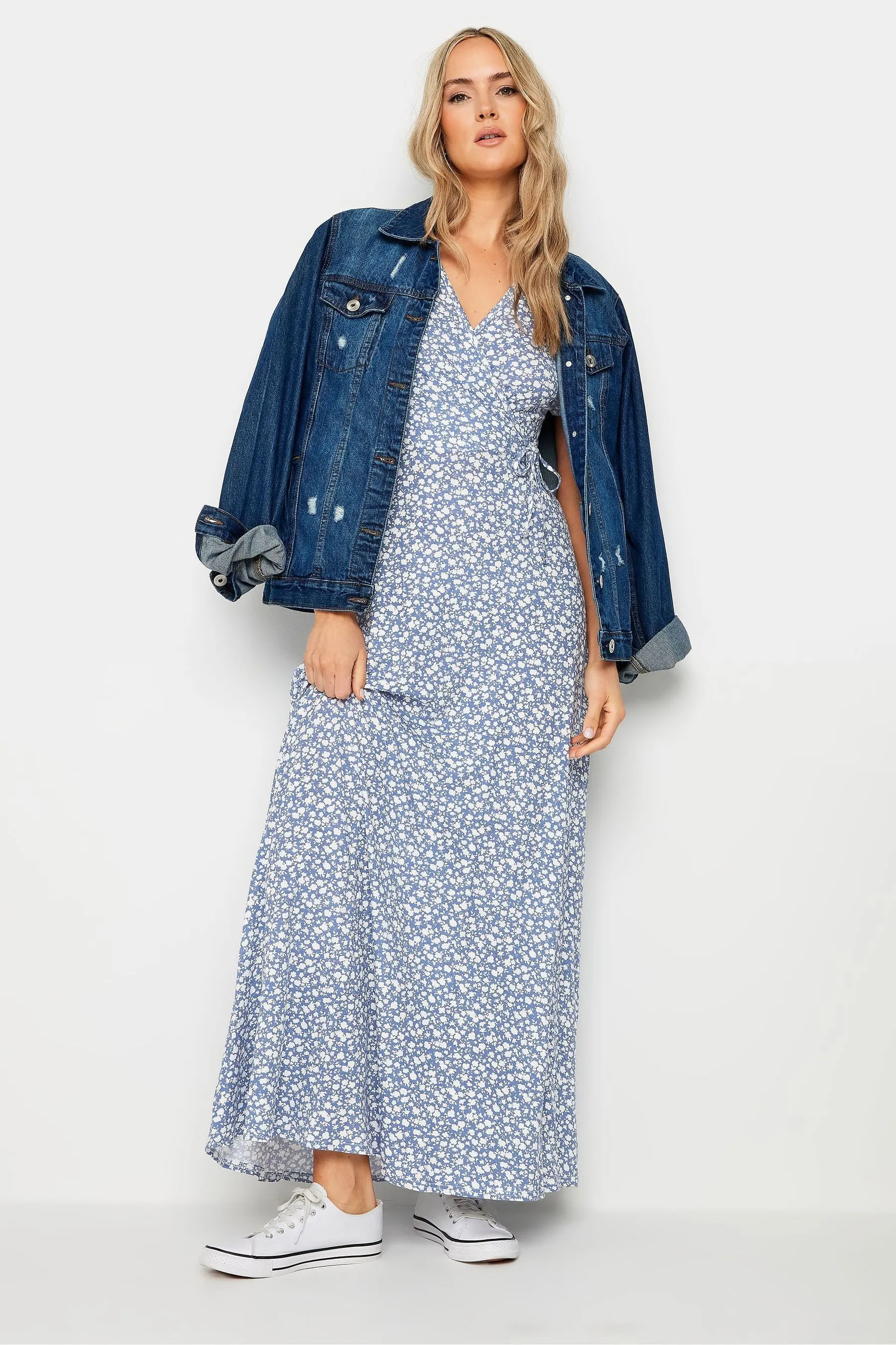 Long Tall Sally - Abito maxi a portafoglio a fiorellini