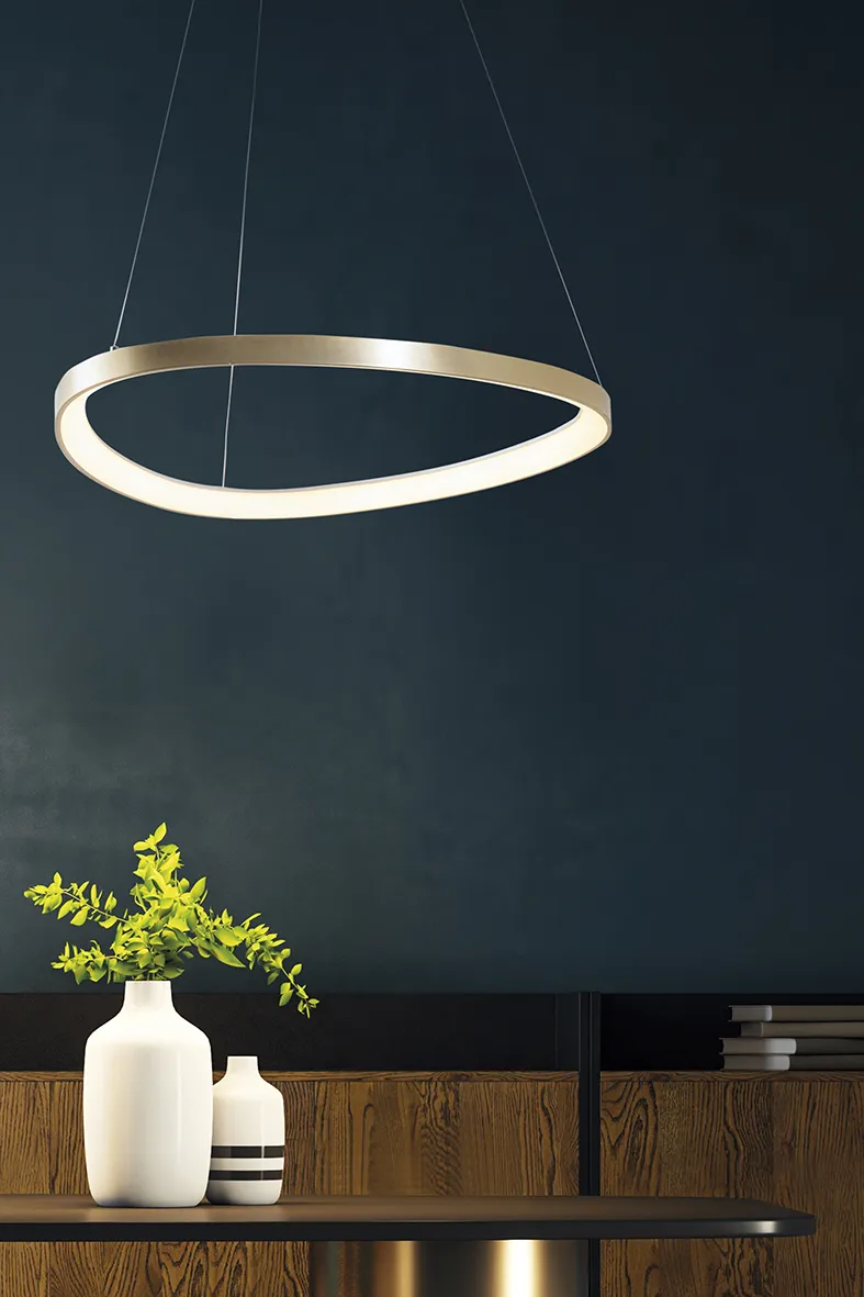 LOTUS – SOSPENSIONE LED 3K NERO 48W