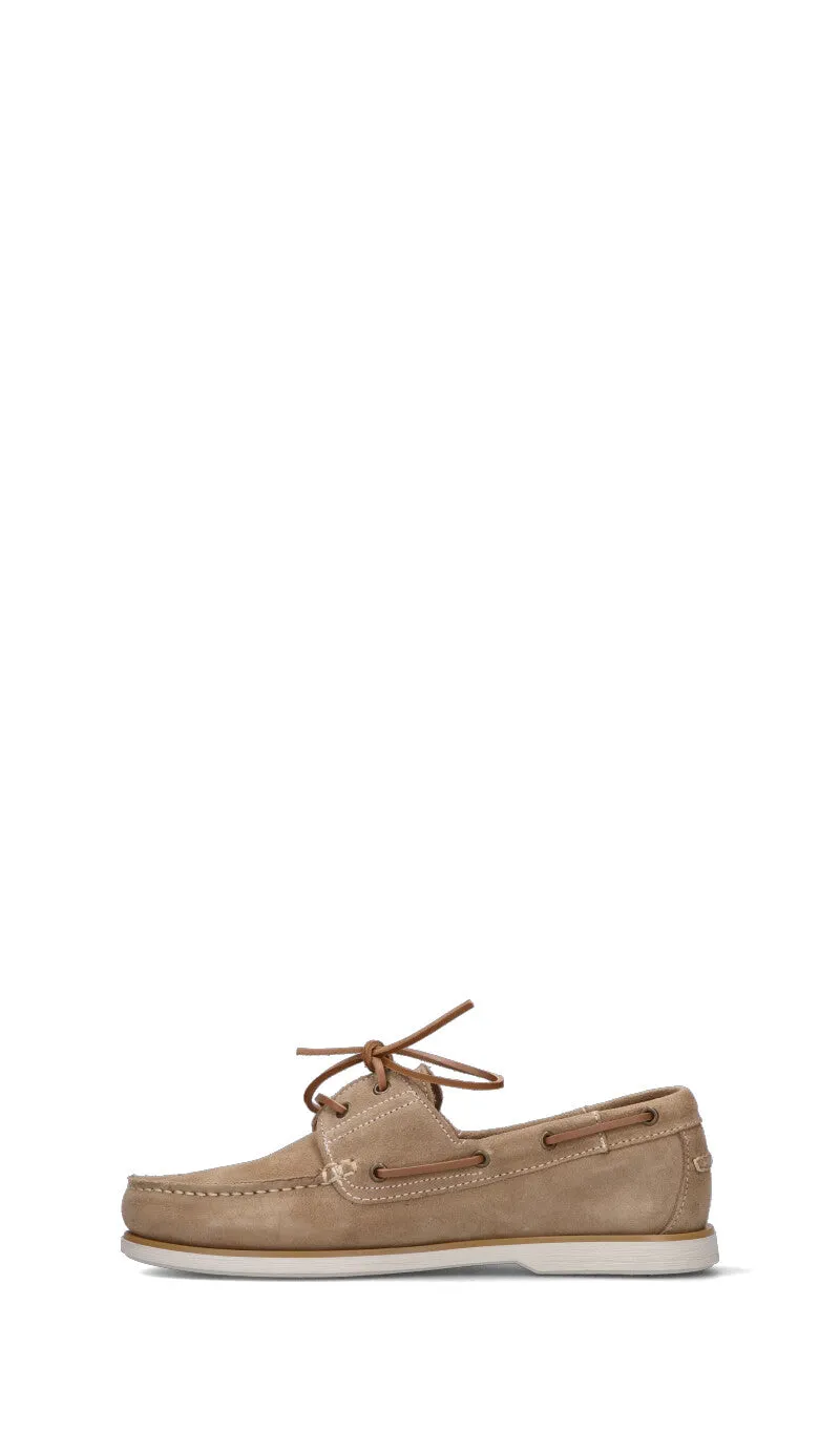 LUMBERJACK Scarpa Barca uomo beige in suede