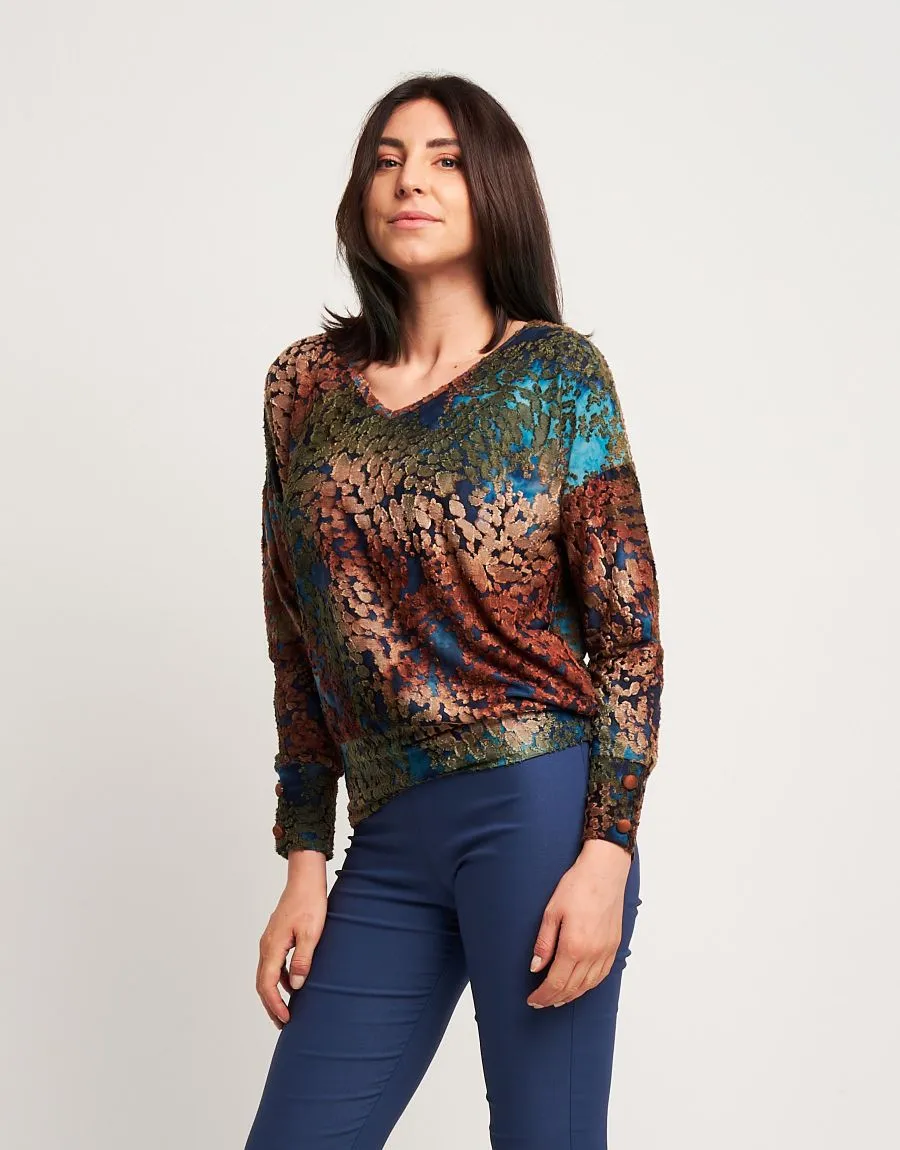 Maglia a poncho dévoré