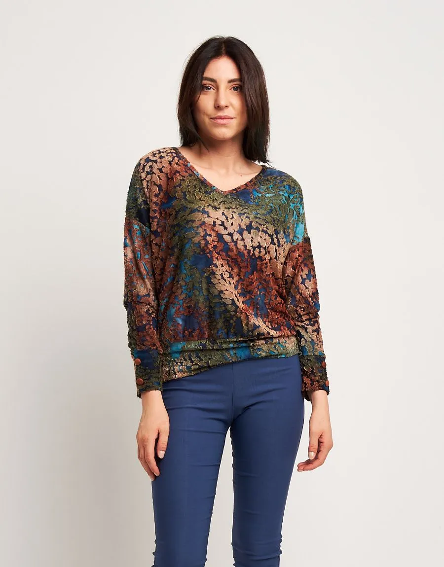 Maglia a poncho dévoré