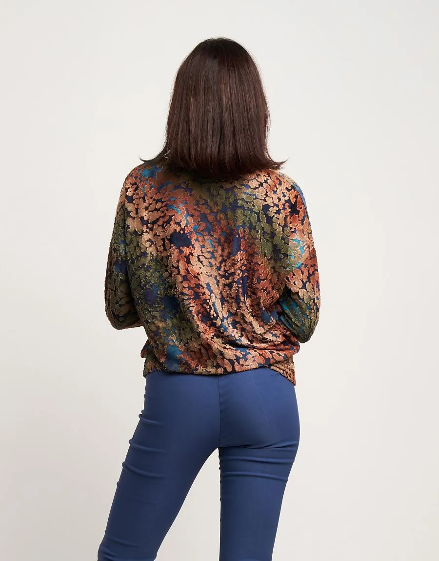 Maglia a poncho dévoré