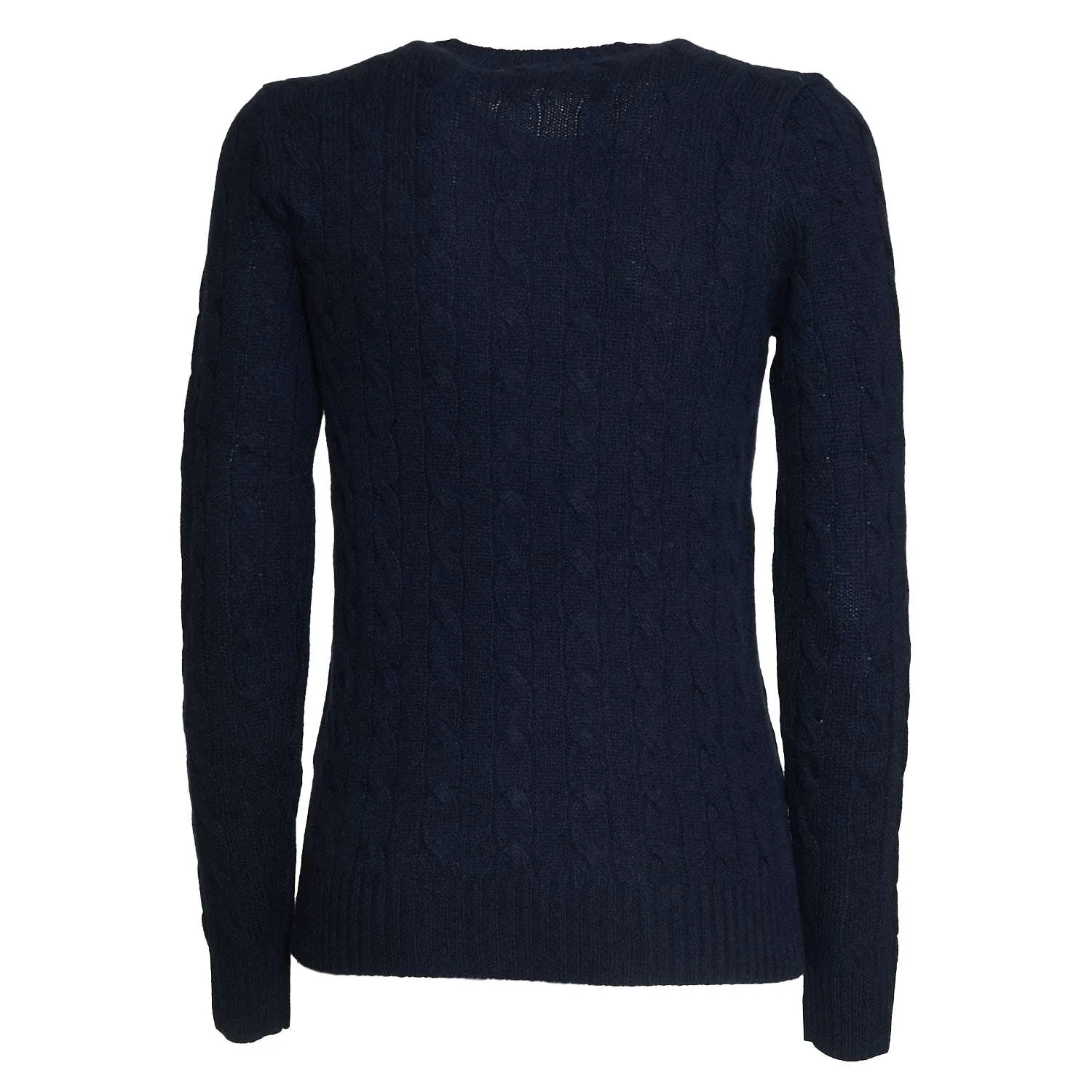 Maglia Girocollo Trecce In Lana E Cachemire