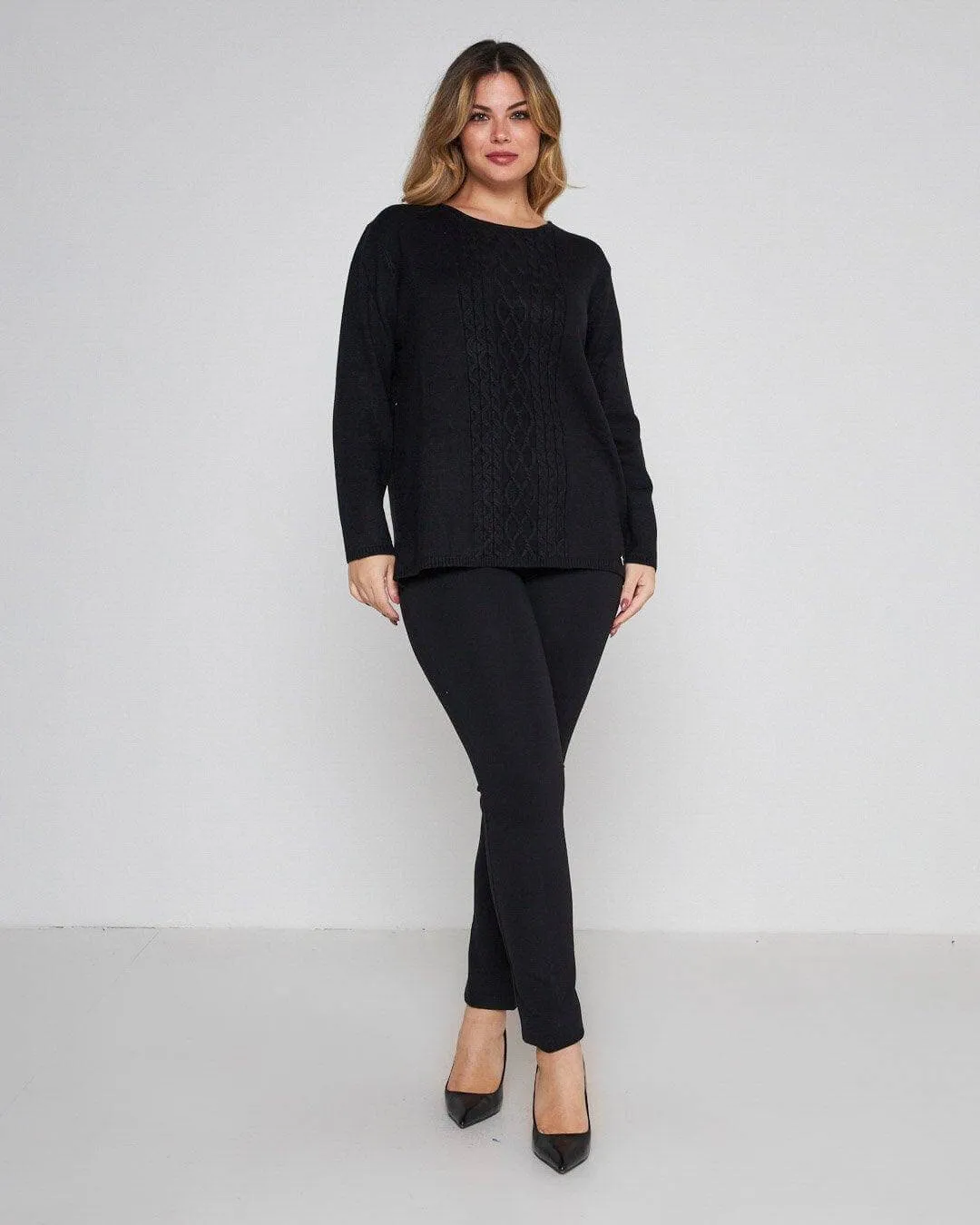 Maglia jacquard NERO A