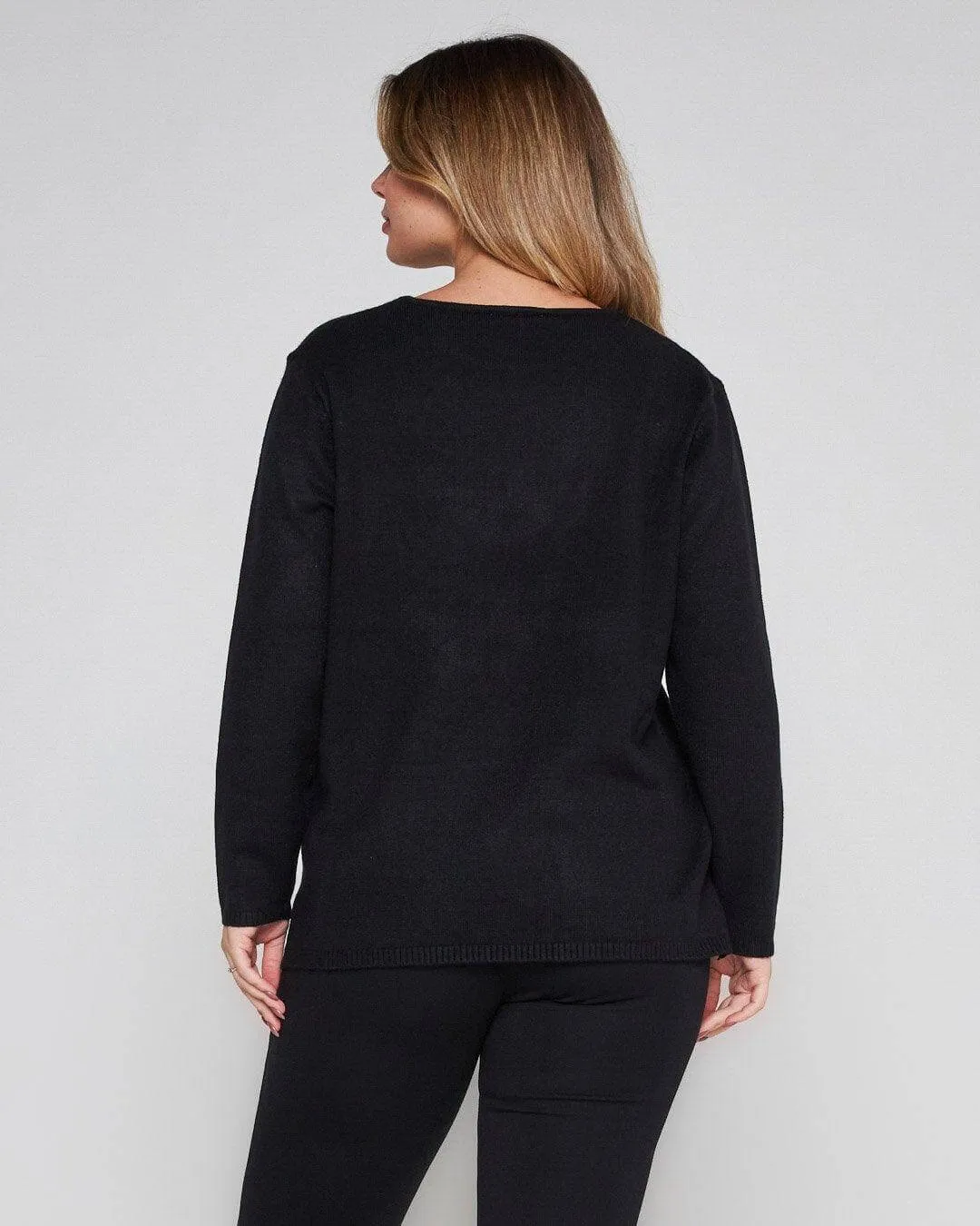 Maglia jacquard NERO A