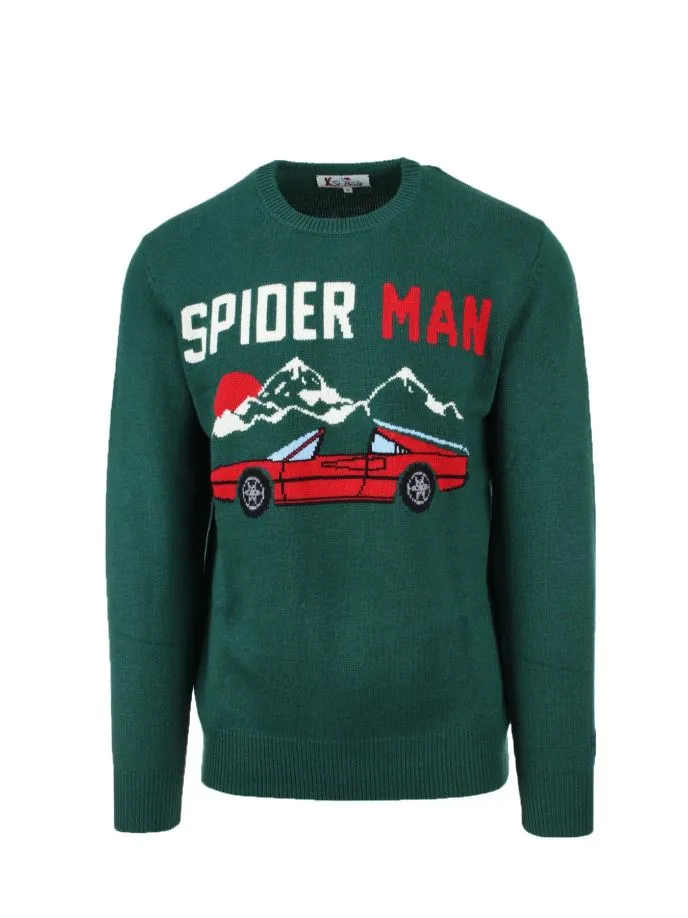 Maglia pullover girocollo in lana Saint Barth Spider Man