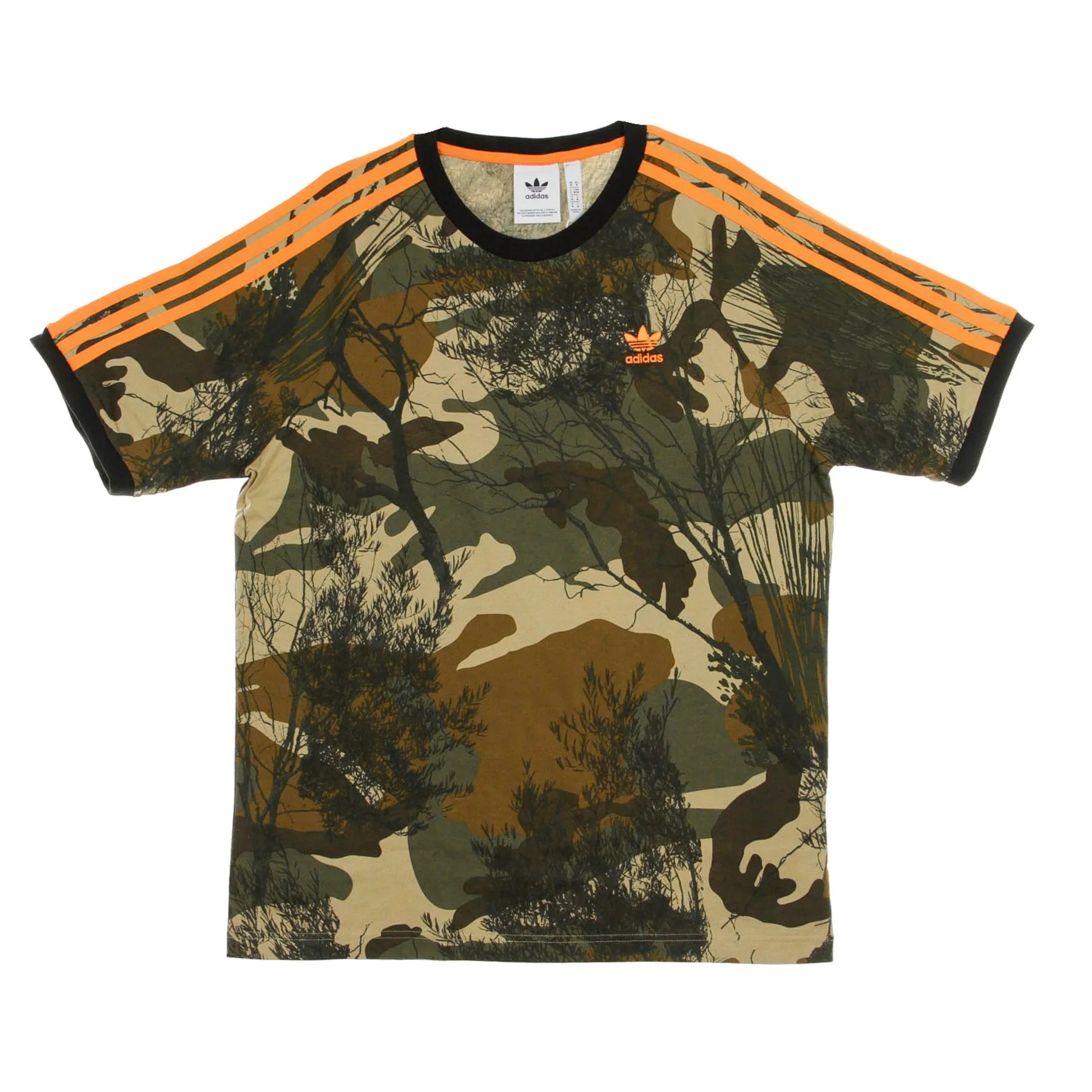 Maglietta Uomo Camo Aop Tee Hemp/brown Oxide/earth Green/app Signal Orange
