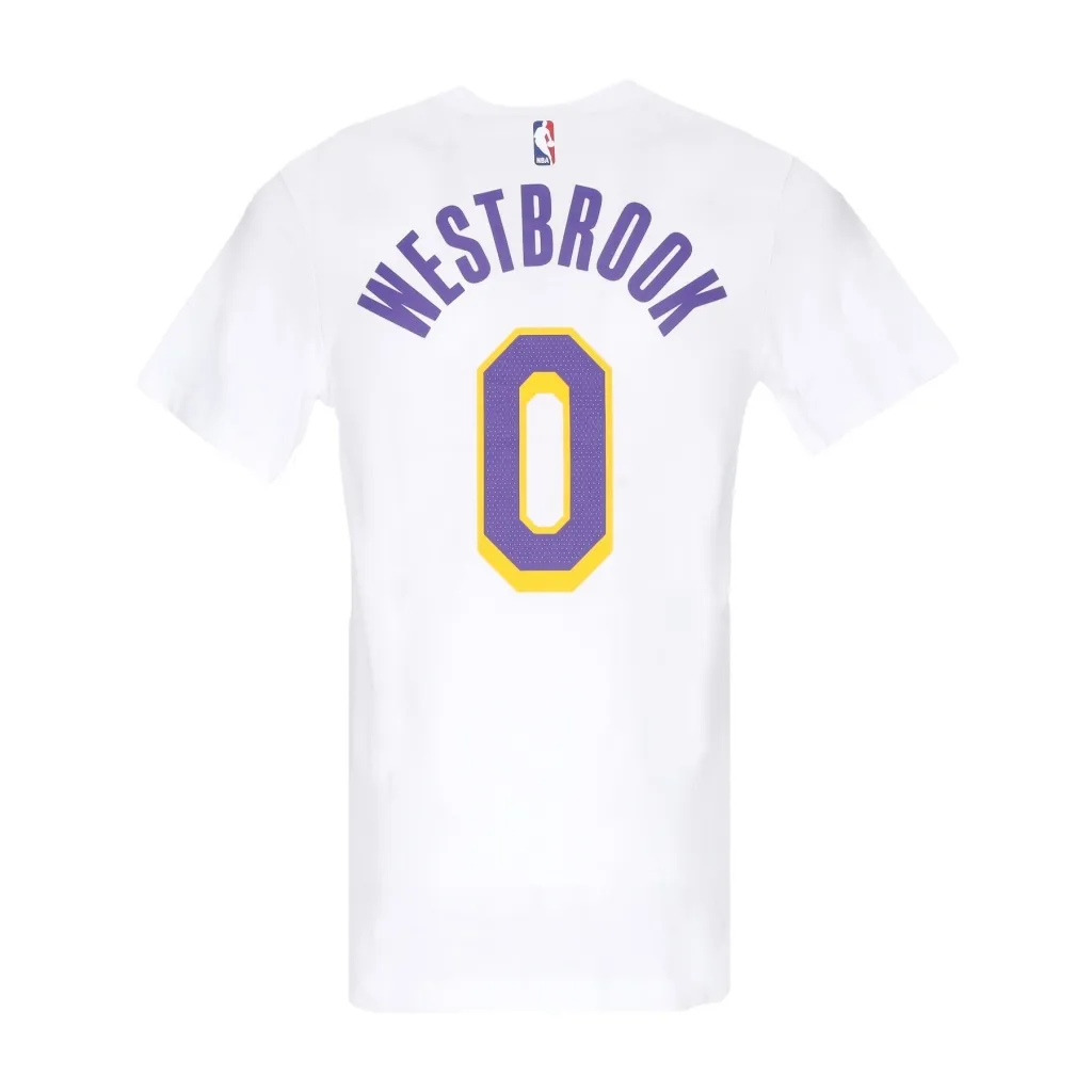 maglietta uomo nba essential no 0 russel westbrook loslak WHITE