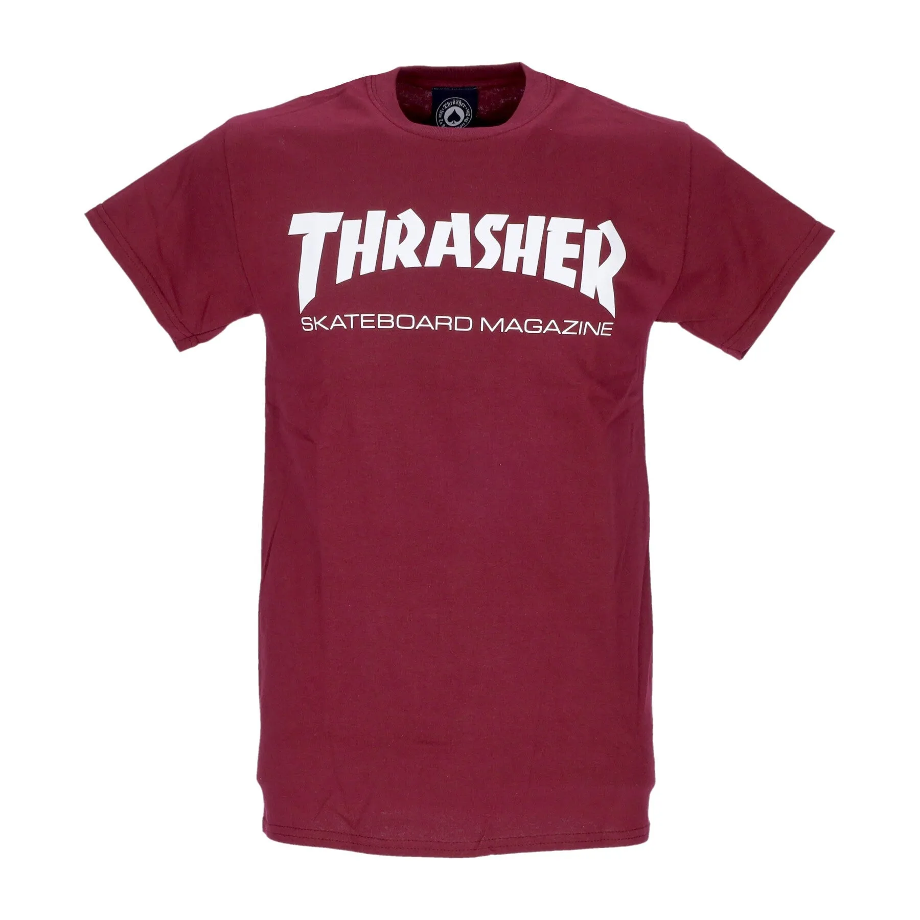 Maglietta Uomo Skatemag Tee Maroon/white