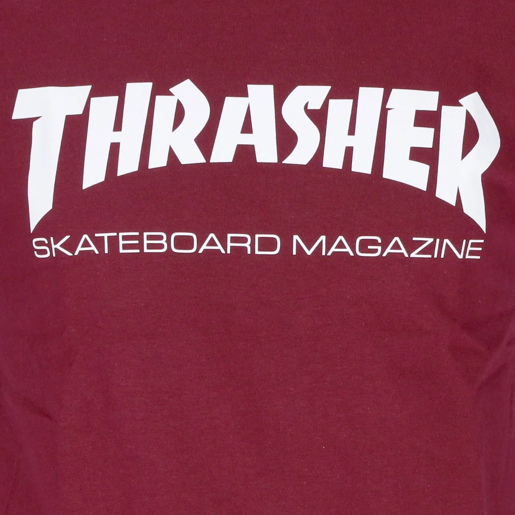 Maglietta Uomo Skatemag Tee Maroon/white