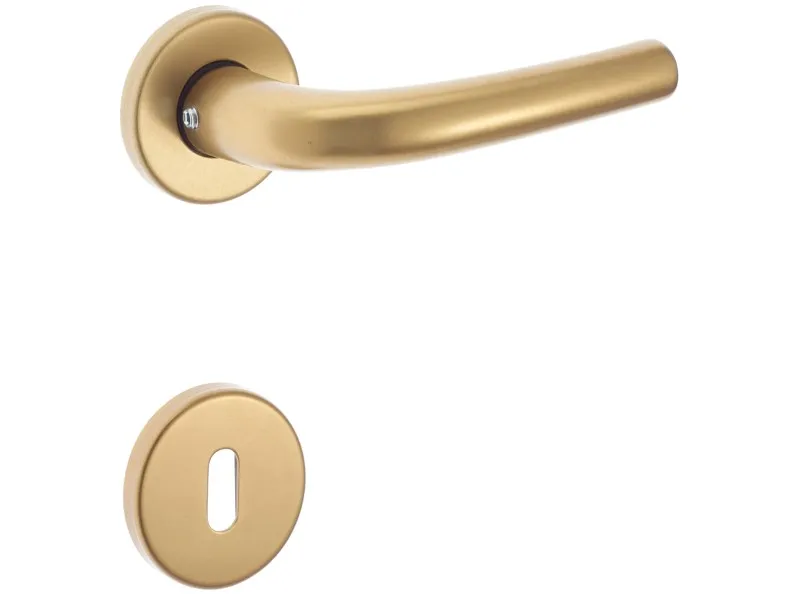 Maniglia Uno alluminio con rosette e bocchette patent bronzata