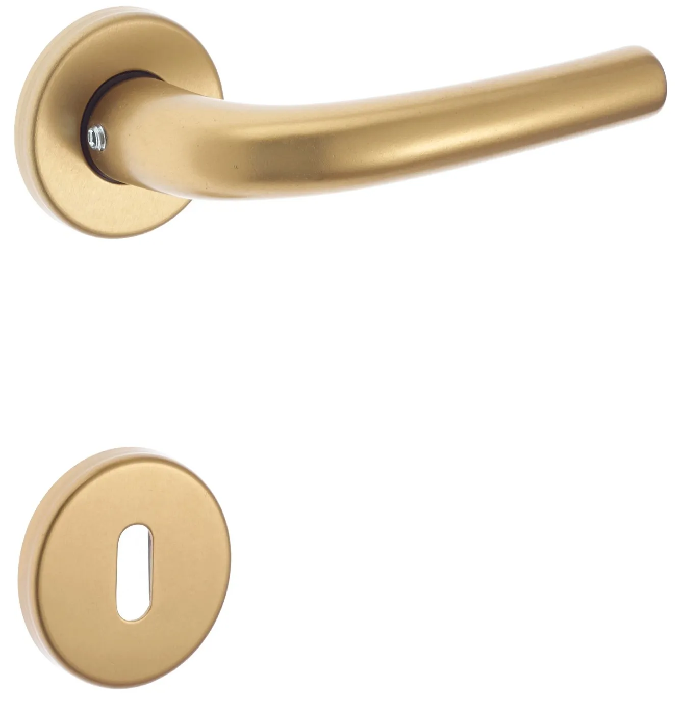 Maniglia Uno alluminio con rosette e bocchette patent bronzata