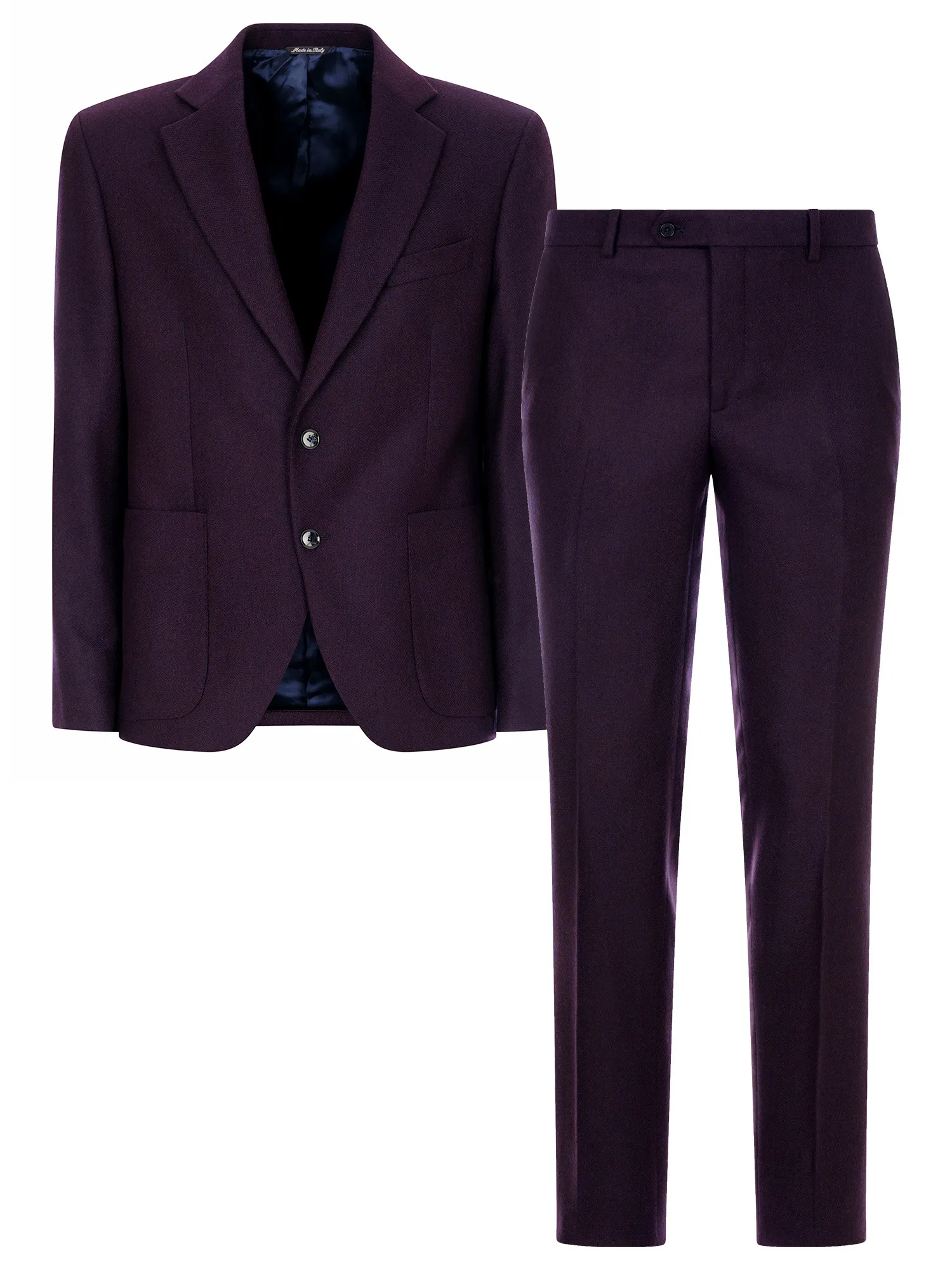 Men's Suit Jacket and Trousers in Pure Wool Tweed