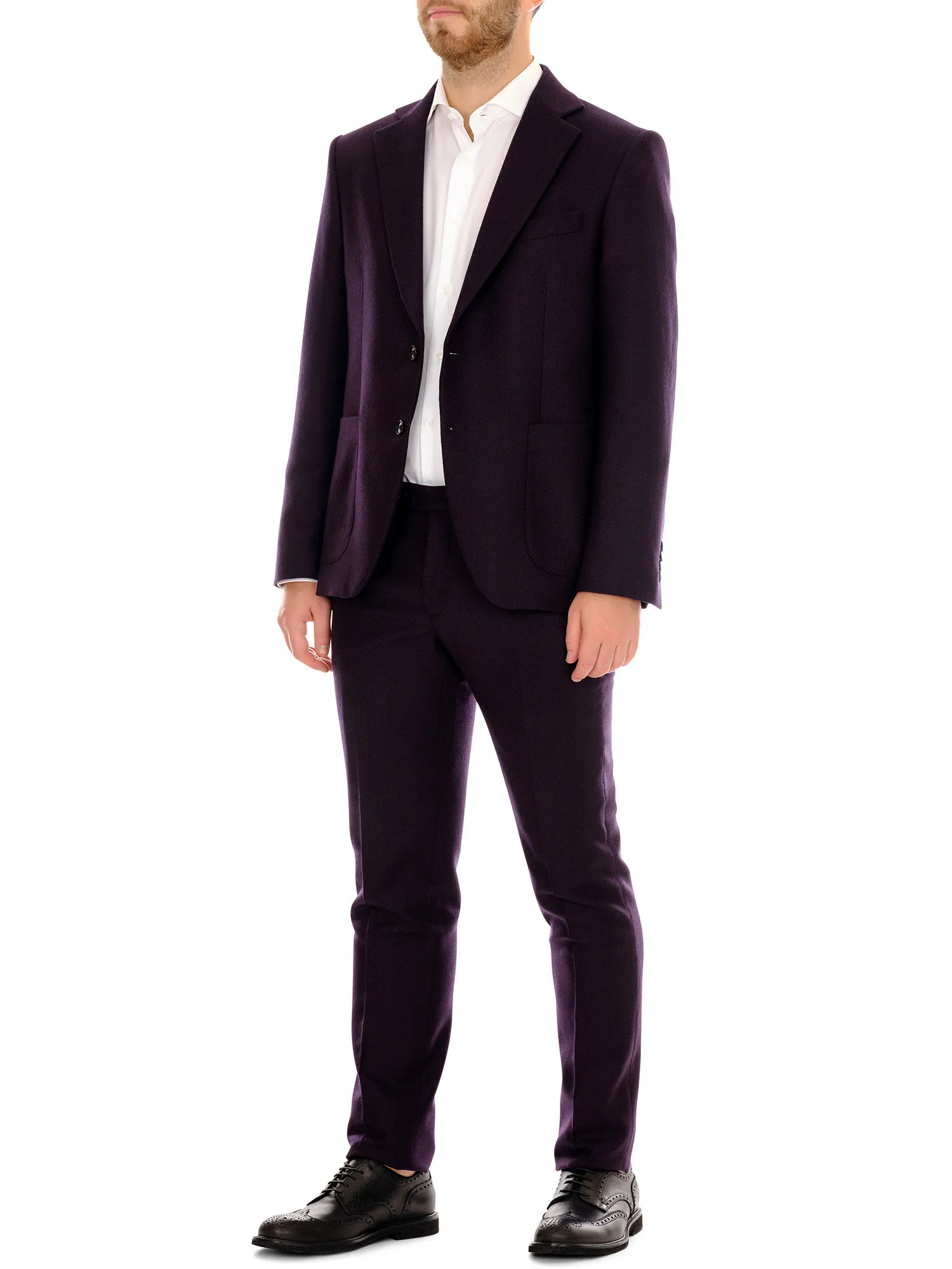 Men's Suit Jacket and Trousers in Pure Wool Tweed
