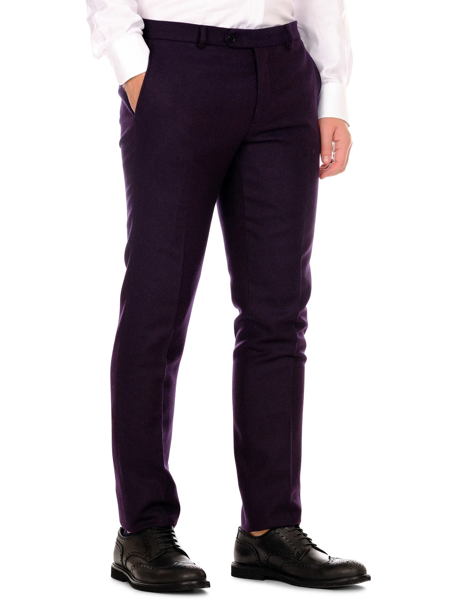 Men's Suit Jacket and Trousers in Pure Wool Tweed