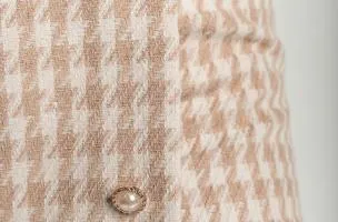 Minigonna in tweed, beige