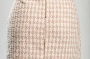 Minigonna in tweed, beige