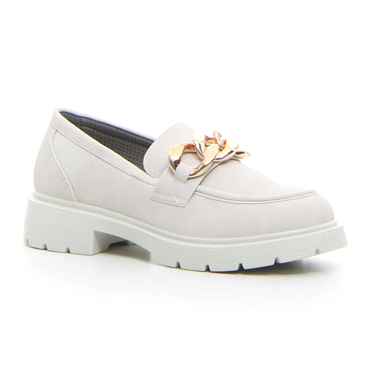 Mocassino chunky con catena