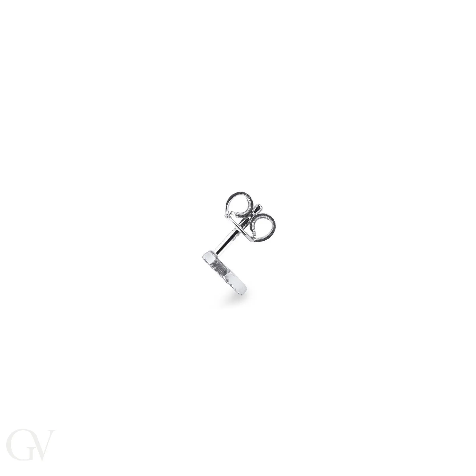 Mono orecchino in oro Bianco 18k con lettera G in diamanti