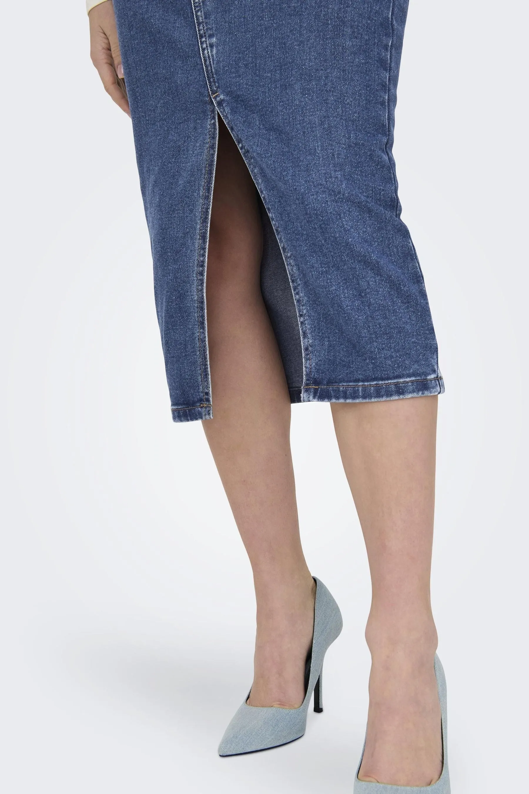 ONLY Denim - Gonna midi con spacco sul davanti