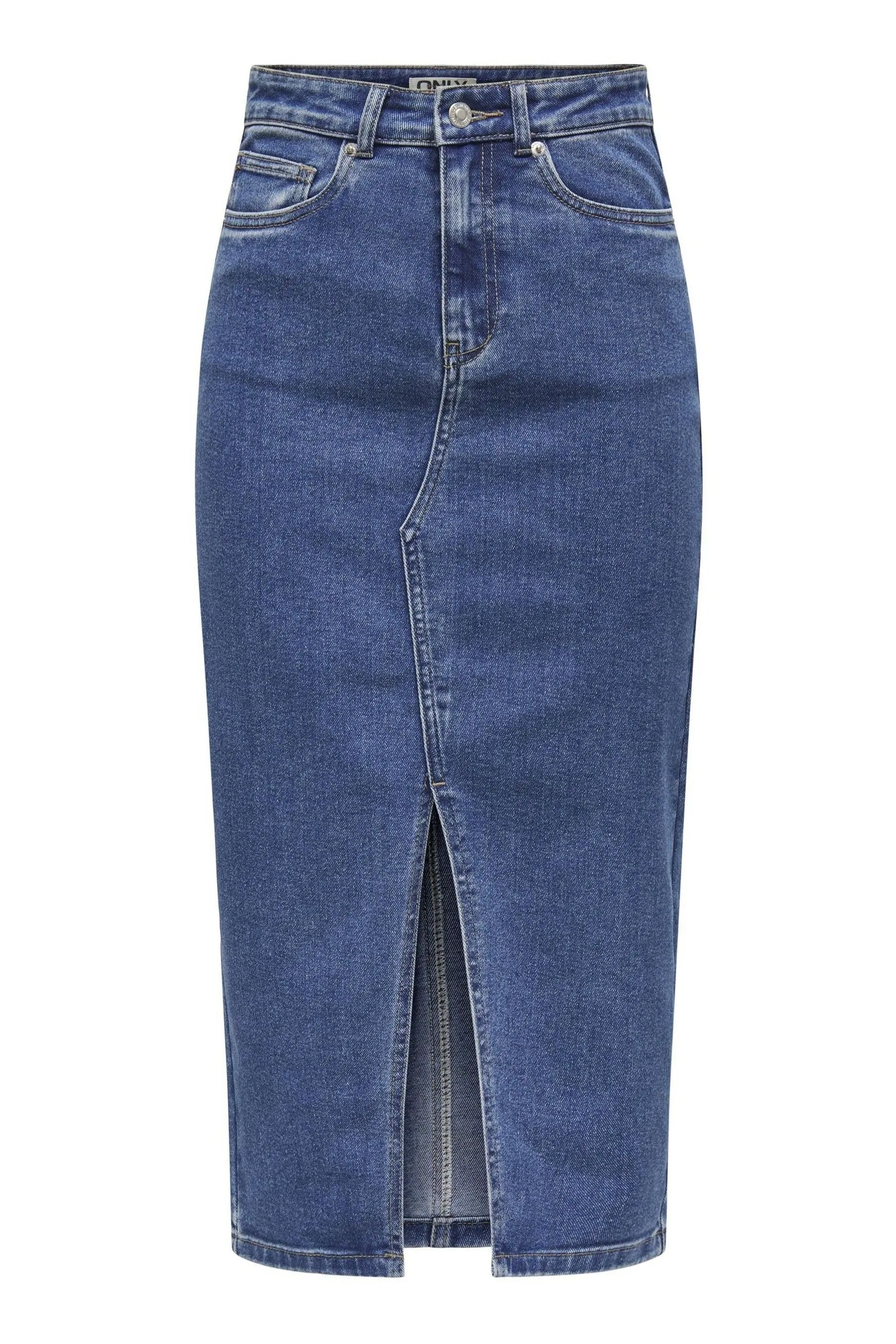 ONLY Denim - Gonna midi con spacco sul davanti