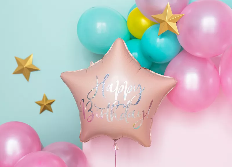 Palloncino foil compleanno rosa cipria 40cm