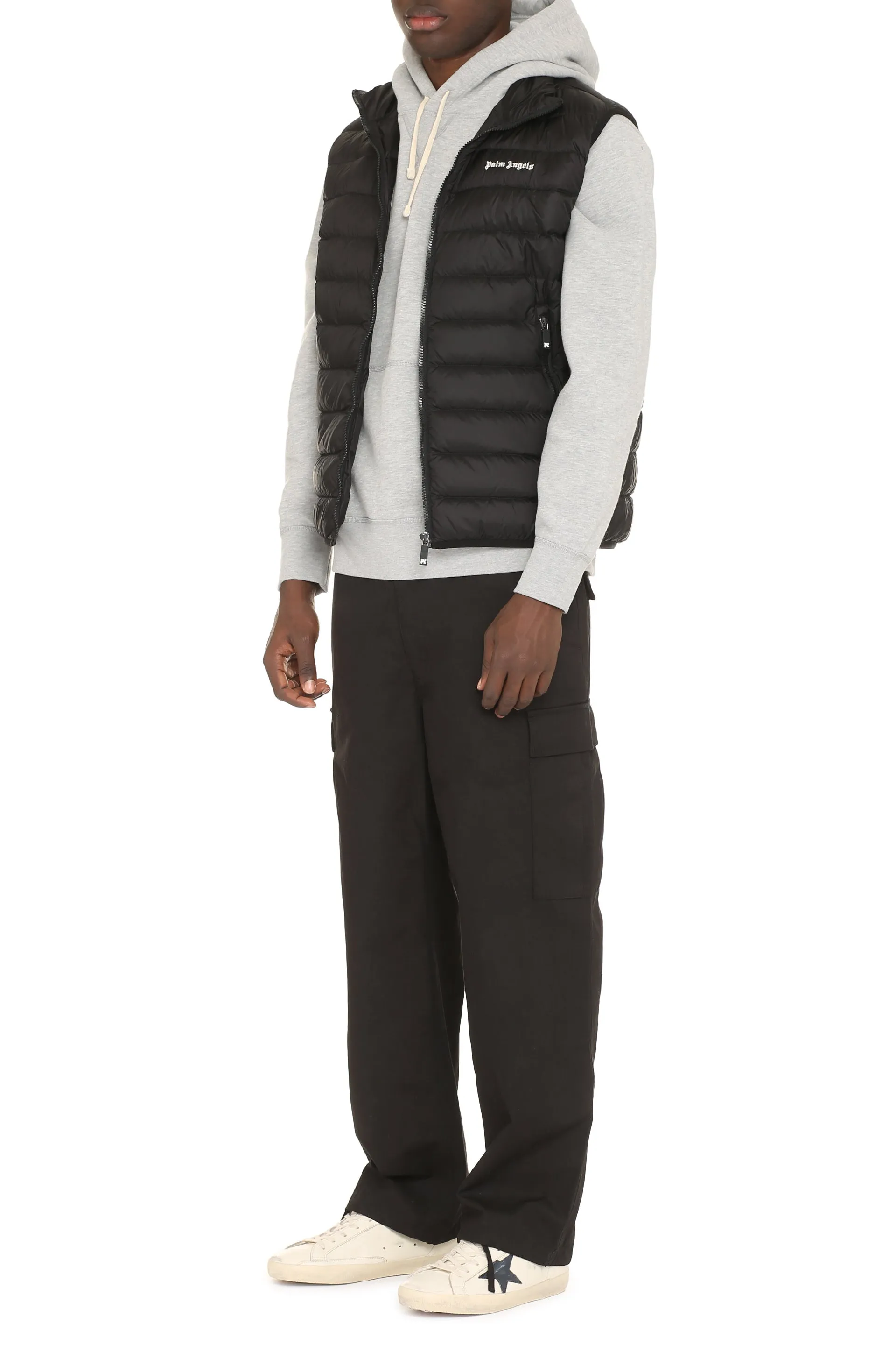 Palm Angels Gilet imbottito con chiusura a zip
