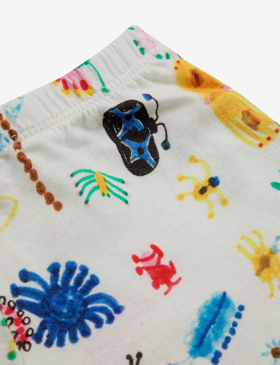 pantaloncino funny insects bianco