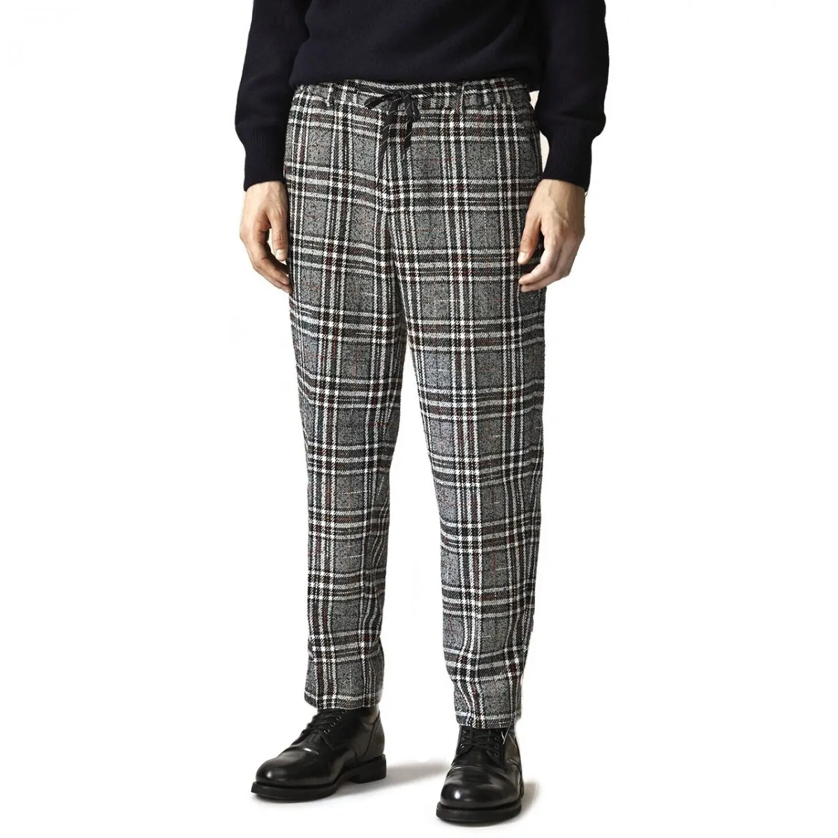Pantalone A Quadri, Nero
