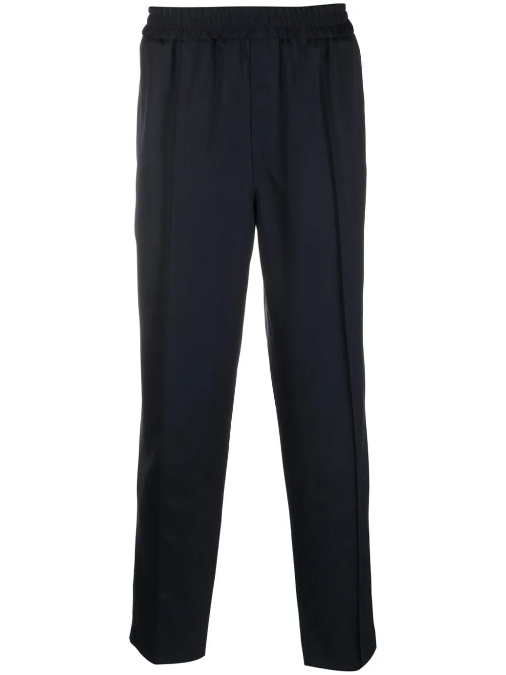 Pantalone blu notte con elastico in vita