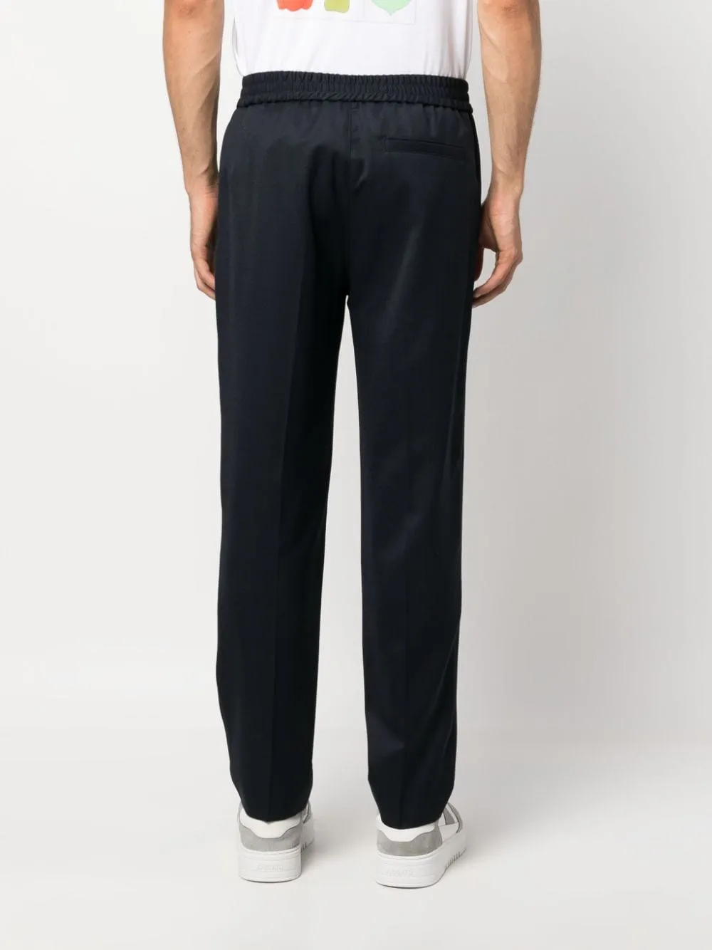 Pantalone blu notte con elastico in vita