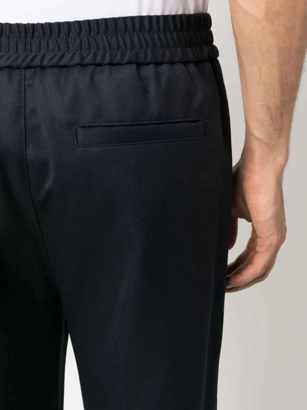 Pantalone blu notte con elastico in vita