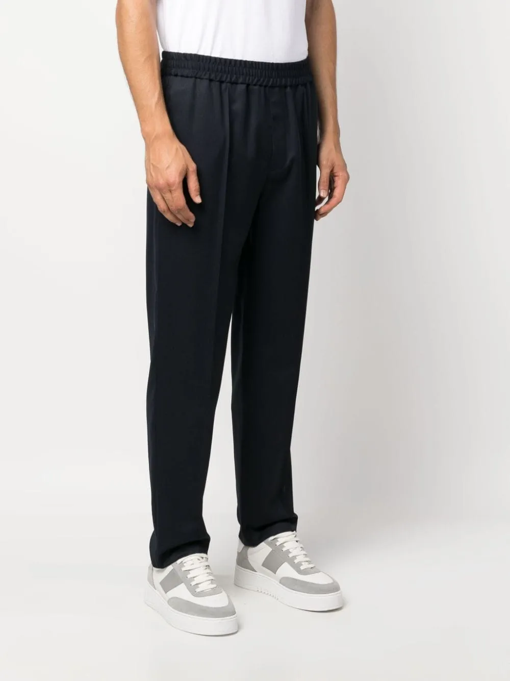 Pantalone blu notte con elastico in vita